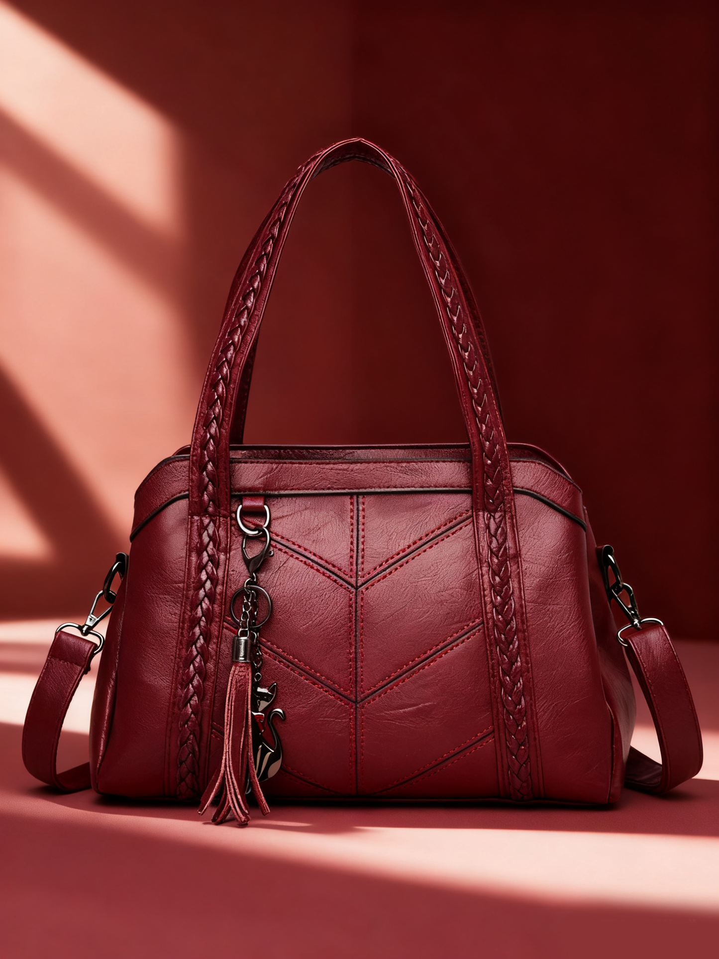 👜💟【50% POPUSTA】Mekana kožna torba, ručna torba, velikog kapaciteta, tri pretinca, vodootporna i otporna na ogrebotine