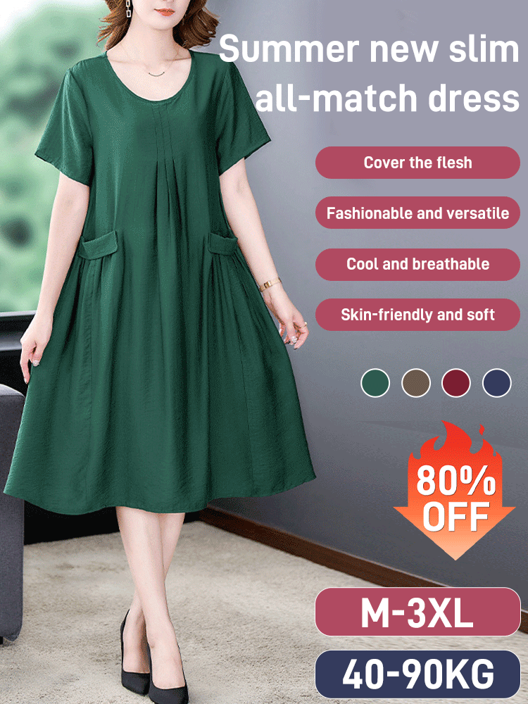 🔥【M-6XL】🔥【40-100kg】💞Cea mai recentă rochie de vară, ✅ Acoperă corpul și arată mai subțire, ✅ La modă și versatilă, ✅ Cool și respirabilă, ✅ Moale și prietenos cu pielea.