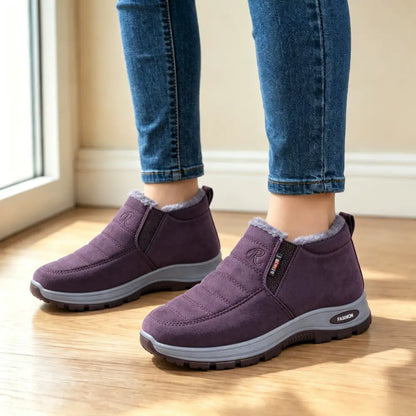 Botas de invierno unisex con forro de felpa: cálidas, cómodas y antideslizantes para el clima frío.