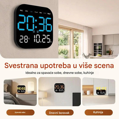 🕰️🛏️ Ograničeno vrijeme s popustom od 40%! Digitalni sat za dom i ured - nježno buđenje, recite zbogom dosadnim budilicama! Podesiva svjetlina, tihi rad noću. Također prikazuje temperaturu. Pouzdan pratitelj za vaš svakodnevni život. 🌙
