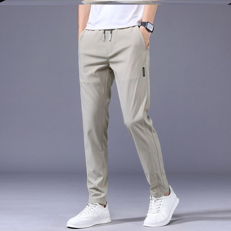🆒👖【M-5XL】Novi model muških elastičnih ležernih hlača od ledene svile, ravnog kroja, u većim veličinama✅Plaćanje pouzećem