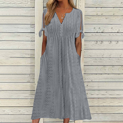 👗【S-5XL】Mekana pamučna jednobojna haljina - udobna i svestrana, savršena za svakodnevno nošenje