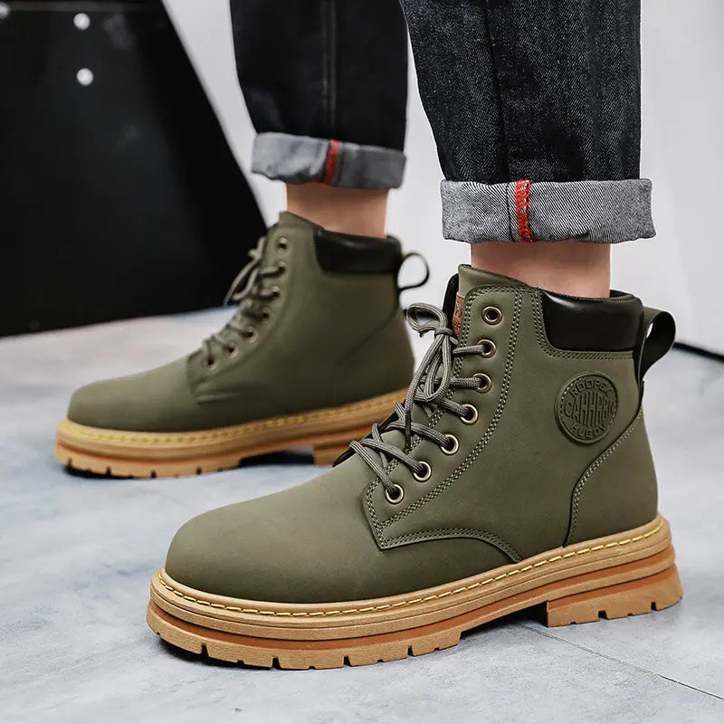 🔥🔥【39-48】Nuevo estilo otoño/invierno: zapatos de hombre antideslizantes con suela gruesa