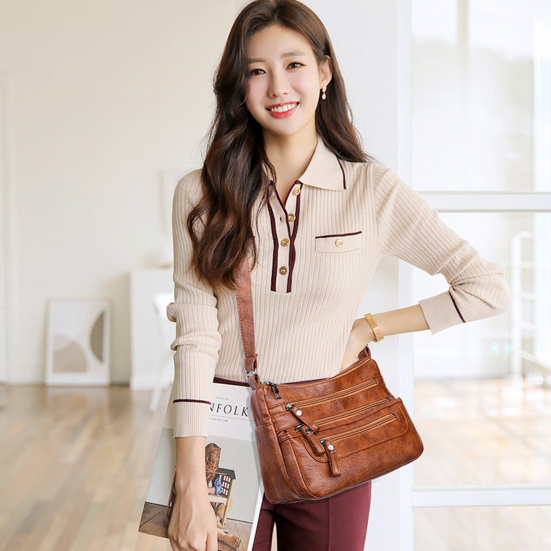 🔥👜【Popust na novi proizvod】Nova modna torba za rame od mekane kože velikog kapaciteta, otporna na habanje