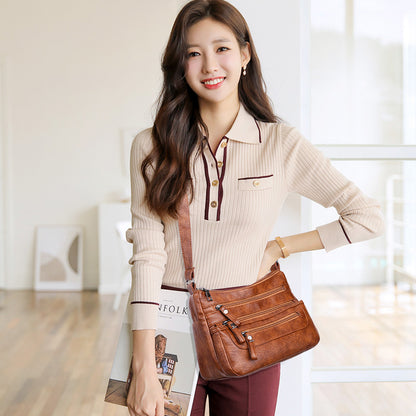 🔥👜【Popust na novi proizvod】Nova modna torba za rame od mekane kože velikog kapaciteta, otporna na habanje