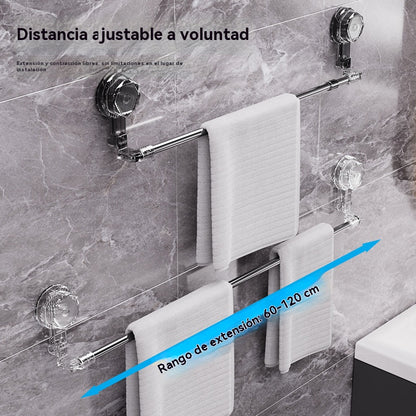 🚿✨【Kupi jedan i drugi dobiješ besplatno】Rotirajuća držač za ručnike s usisnom čašom, bez potrebe za bušenjem.