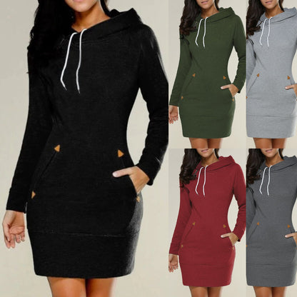 🔥🔥💥【S-5XL】Nova jesenska ženska suknja s kapuljačom dugih rukava