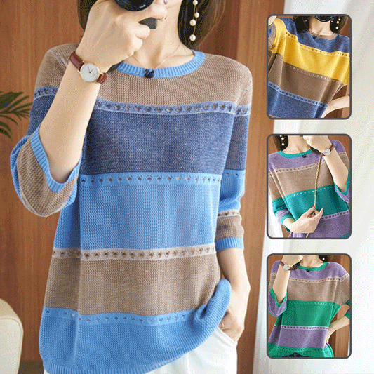 [Novi trendi proizvodi] Pleteni pulover s otvorenim vezom, bez dlačica, ne blijedi.