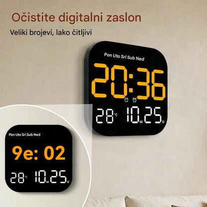 🕰️🛏️ Ograničeno vrijeme s popustom od 40%! Digitalni sat za dom i ured - nježno buđenje, recite zbogom dosadnim budilicama! Podesiva svjetlina, tihi rad noću. Također prikazuje temperaturu. Pouzdan pratitelj za vaš svakodnevni život. 🌙