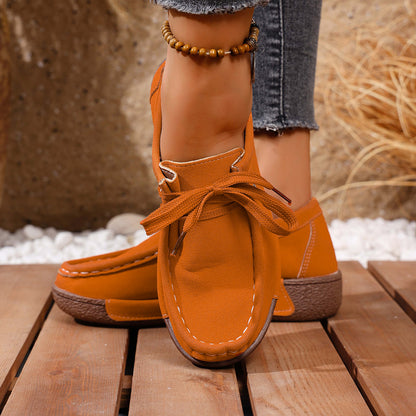 🔥🌟【50% de descuento】Zapatos de mujer con suela gruesa y punta redonda – Calzado moderno y cómodo con soporte para los pies, que absorbe los impactos y ayuda a mantener una postura correcta.