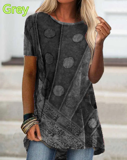 🔥【S-5XL】Nova majica kratkih rukava s vintage printom veće veličine