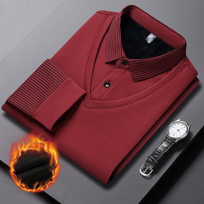 Polo estilo dos piezas con rayas de efecto patchwork