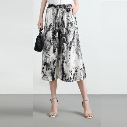 ❤️【M-5XL】2025 Noi pantaloni largi imprimați cu talie înaltă