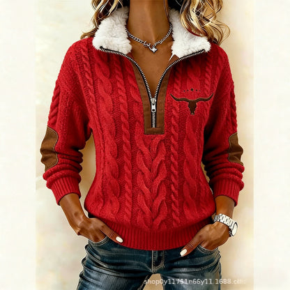 Časovno omejeno presenečenje: 50 % popust!🔥🔥 Pulover z dolgimi rokavi in puhastim kardiganom