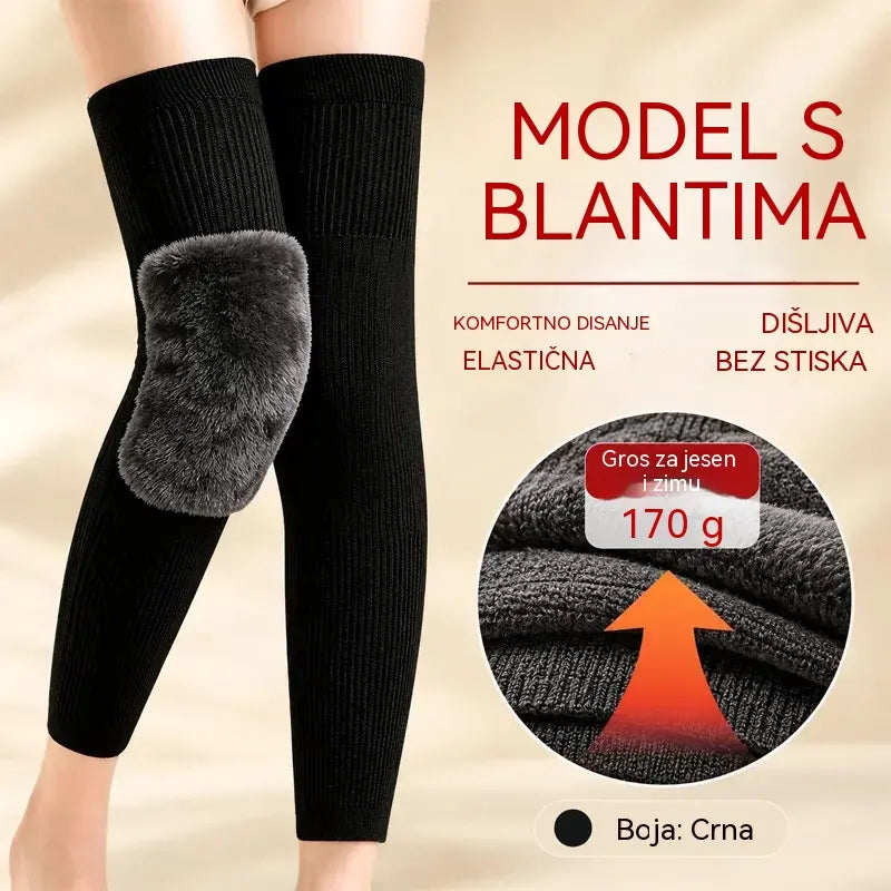 【1 par】🦵 Topli zimski štitnici za koljena · Izuzetno dugi model s mekanom podstavom · Produžena zaštita za koljena i noge!