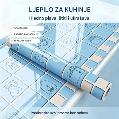 Naljepnice otporne na ulje za kuhinju, vodootporne samoljepljive tapete, zaštitne za radne ploče.