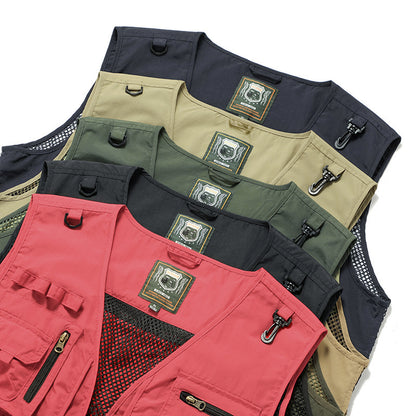 🌴🎣【S-5XL】2025 Nova proljetno-ljetna kolekcija Vanjski radni/prsluk za ribolov, prozračan, izdržljiv, s više džepova – unisex