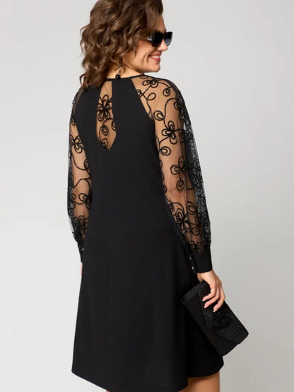 👗 Ograničena ponuda 39% popusta ❤️【S-5XL】2026. novi model haljine s čipkastim rukavima od 100% pamuka