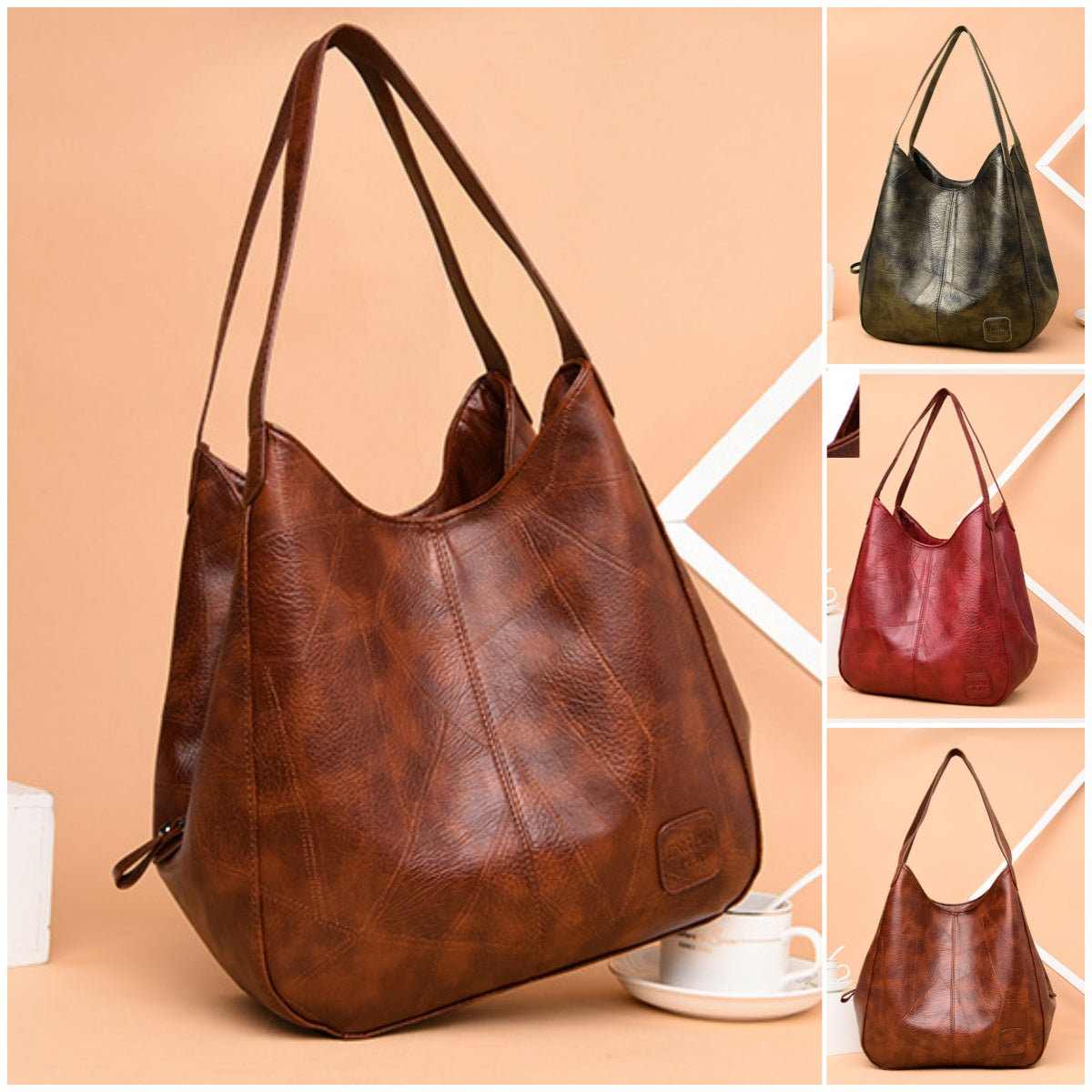 💖👜💖Nová veľkokapacitná taška cez rameno z mäkkej kože - všestranná módna dámska kabelka