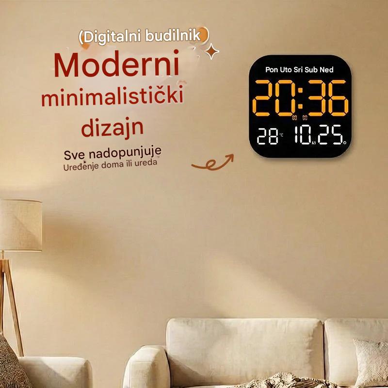 🕰️🛏️ Ograničeno vrijeme s popustom od 40%! Digitalni sat za dom i ured - nježno buđenje, recite zbogom dosadnim budilicama! Podesiva svjetlina, tihi rad noću. Također prikazuje temperaturu. Pouzdan pratitelj za vaš svakodnevni život. 🌙
