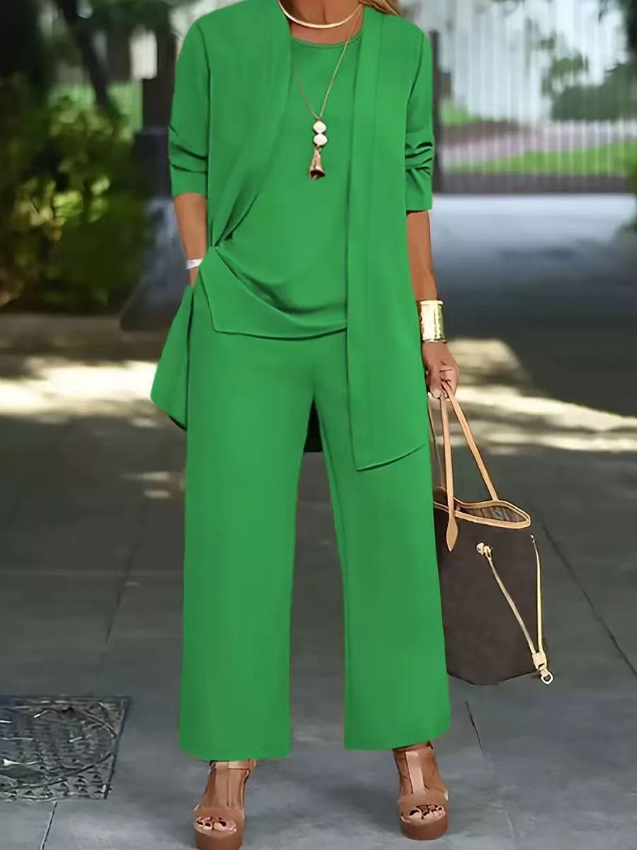 🧥【S-5XL】 Ograničena ponuda: 50% popusta  Elegantni ženski set od tri dijela širokog kroja🍂