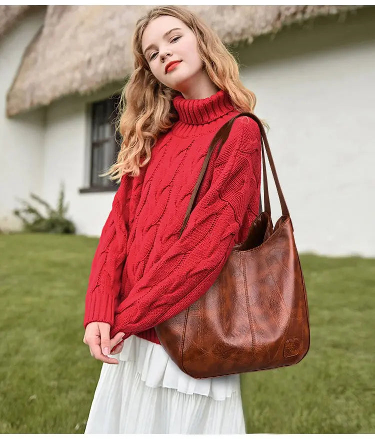 👜Bolso Tote de Cuero Suave Mujer 🔥