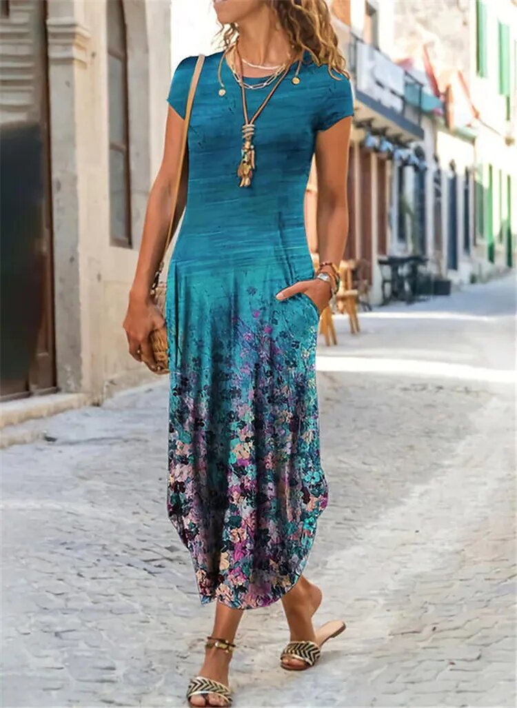 👗🌈Letnia wyprzedaż [S-3XL] Spódnica długa z nadrukiem z bawełny Tencel - miękka i teksturowana