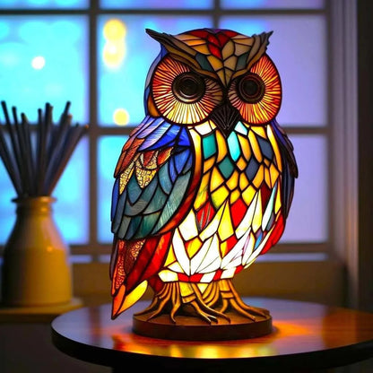 💥Stolna lampa u retro stilu sa šarenom smolom i životinjskim motivom, element uređenja interijera
