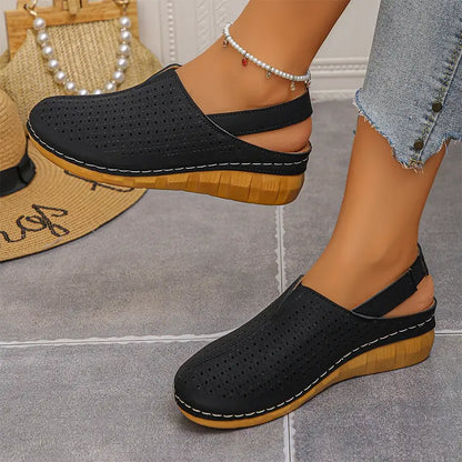Ljetne cipele od prave kože 2026: Slip-On dizajn s udobnom platformom, prozračni perforirani uzorak za van (veličine 36-43) 🌿👡