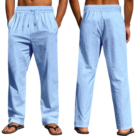 👖Muške udobne ležerne lanene hlače s vezicama