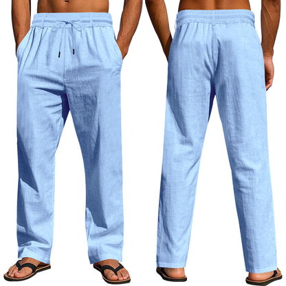👖Muške udobne ležerne lanene hlače s vezicama