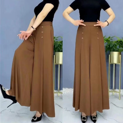 💖【M-5XL】Modna ženska suknja širokih nogavica s visokim strukom na draperiju