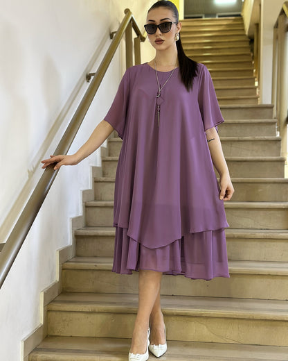 🏆【S-5XL】💃 Rochie lungă elegantă și de sifon, design de înaltă calitate
