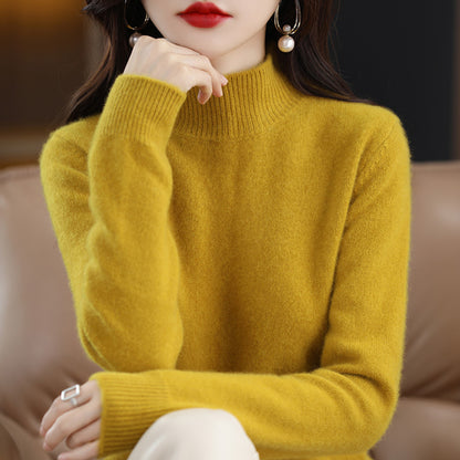 🌼🌸Jesenski i zimski stil🌸Pleteni džemper s polukragnom i dugim rukavima, svestran🌿