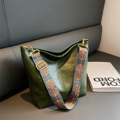 🔥👜【Najlepiej sprzedające się】2025 Nowa torba na ramię w stylu retro z geometrycznym wzorem, duża, modna damska