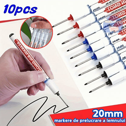 👍20 mm dugi marker s vrhom za duboke rupe, specijalni marker na bazi ulja za obradu drva, pogodan za keramiku, ugradnju u kupaonici, ukrasno pričvršćivanje i označavanje drva