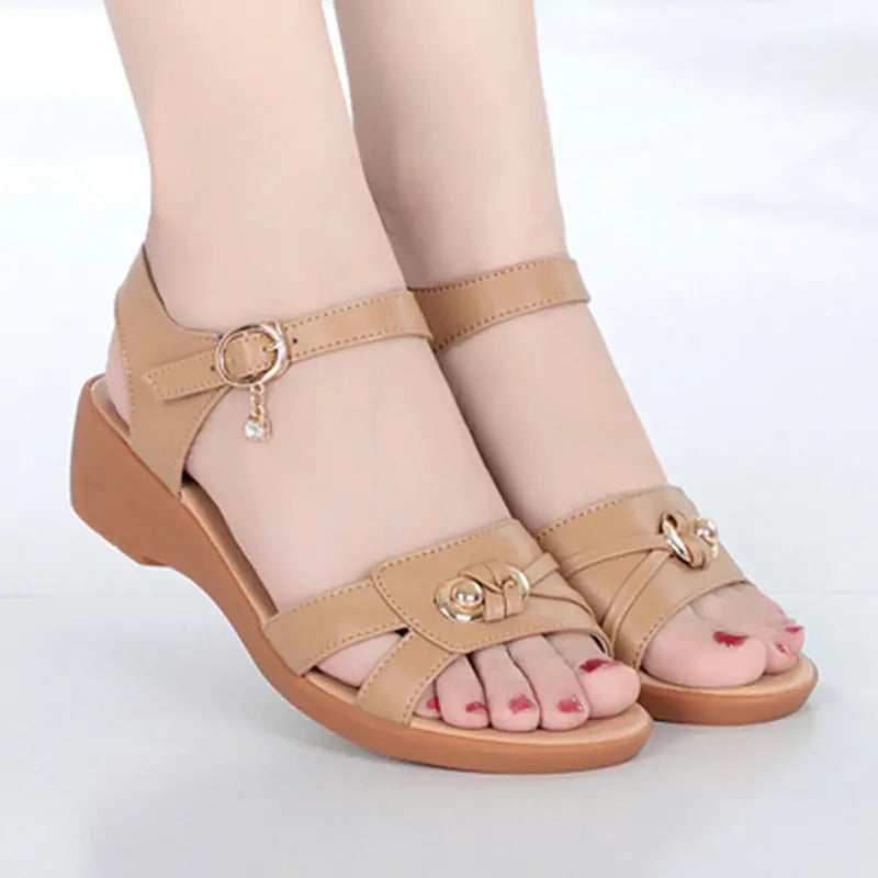 【35~40】Ženske ljetne sandale s mekim potplatom i neklizajućim podplatom od mekane kože