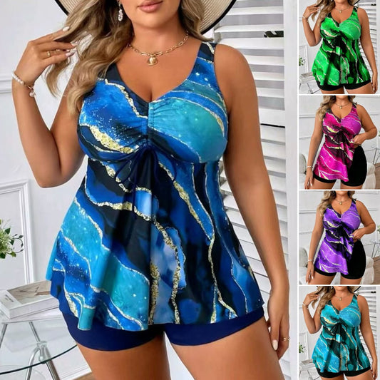 🏖️👙🌴【S-5XL】Elegantni kupaći kostim plus veličina s printom