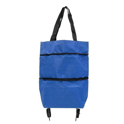 1 unidad por 29 euros [Producto más vendido] 🛒♻️ Bolsa de compras plegable 2 en 1 / mochila, bolsa de compras ligera / carrito