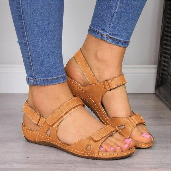 🔥【35-43】 Sandale din piele moale și confortabile pentru femei - plate și confortabile - potrivite pentru utilizarea zilnică