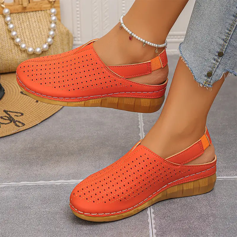 Ljetne cipele od prave kože 2026: Slip-On dizajn s udobnom platformom, prozračni perforirani uzorak za van (veličine 36-43) 🌿👡