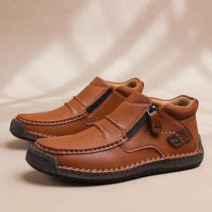 👞【38-48】Muške vozačke čizme, izrađene od visokokvalitetne kože, ručno izrađene, neklizajuće - široki prednji dio, potpora svodu stopala