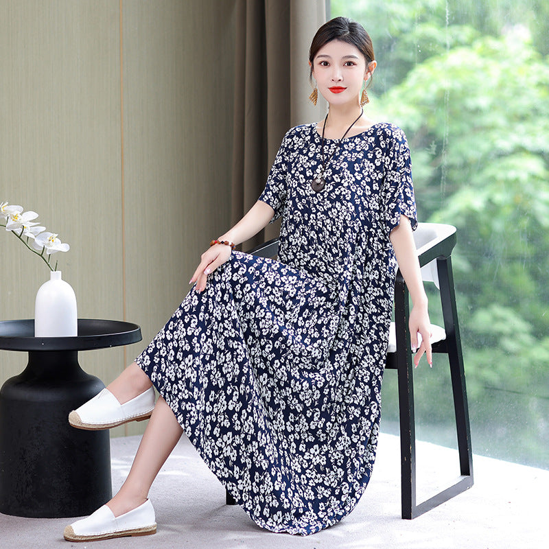 🔥👗【Oferte speciale de vară】【S-2XL】Rochie de vară 2025, casual, de înaltă calitate, cu imprimeu floral, din bumbac