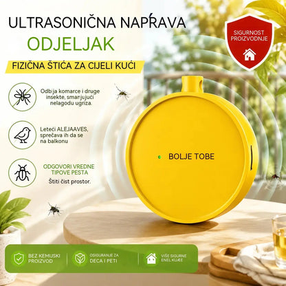 🔥【2 za samo 26 eura】🐦 Prijenosni ultrazvučni repelent za ptice | Automatski repelent za golubove, pogodan za balkone, vrtove i vanjske prostore