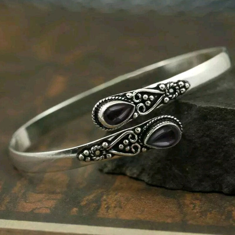 💖💝Podesiva narukvica u vintage stilu s umetkom imitacije zelenog ahata