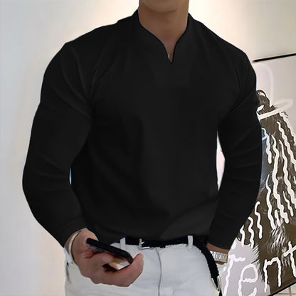 👔🔥🔥【S-5XL】Męska bawełniana koszula z dekoltem w serek