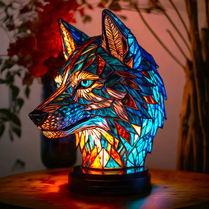 💥Stolna lampa u retro stilu sa šarenom smolom i životinjskim motivom, element uređenja interijera